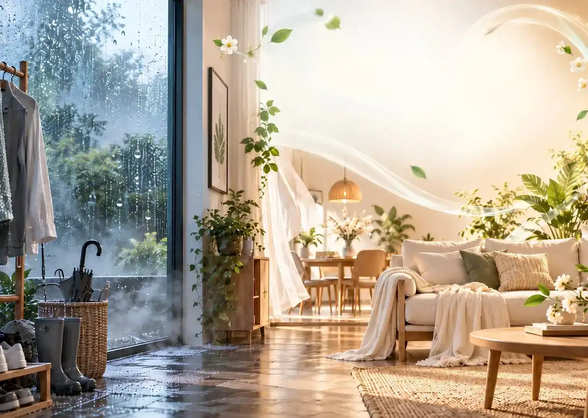 VIZEN gợi &yacute; chăm s&oacute;c kh&ocirc;ng gian m&ugrave;a mưa, gi&uacute;p căn nh&agrave; lu&ocirc;n th&ocirc;ng tho&aacute;ng v&agrave; dễ chịu hơn.