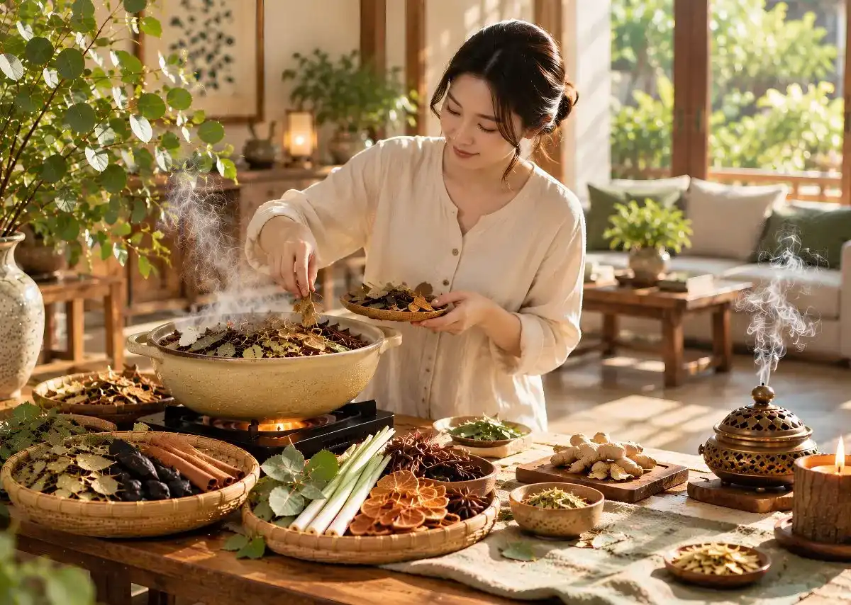 Chuẩn bị x&ocirc;ng nh&agrave; tẩy uế an to&agrave;n với thảo mộc tự nhi&ecirc;n.