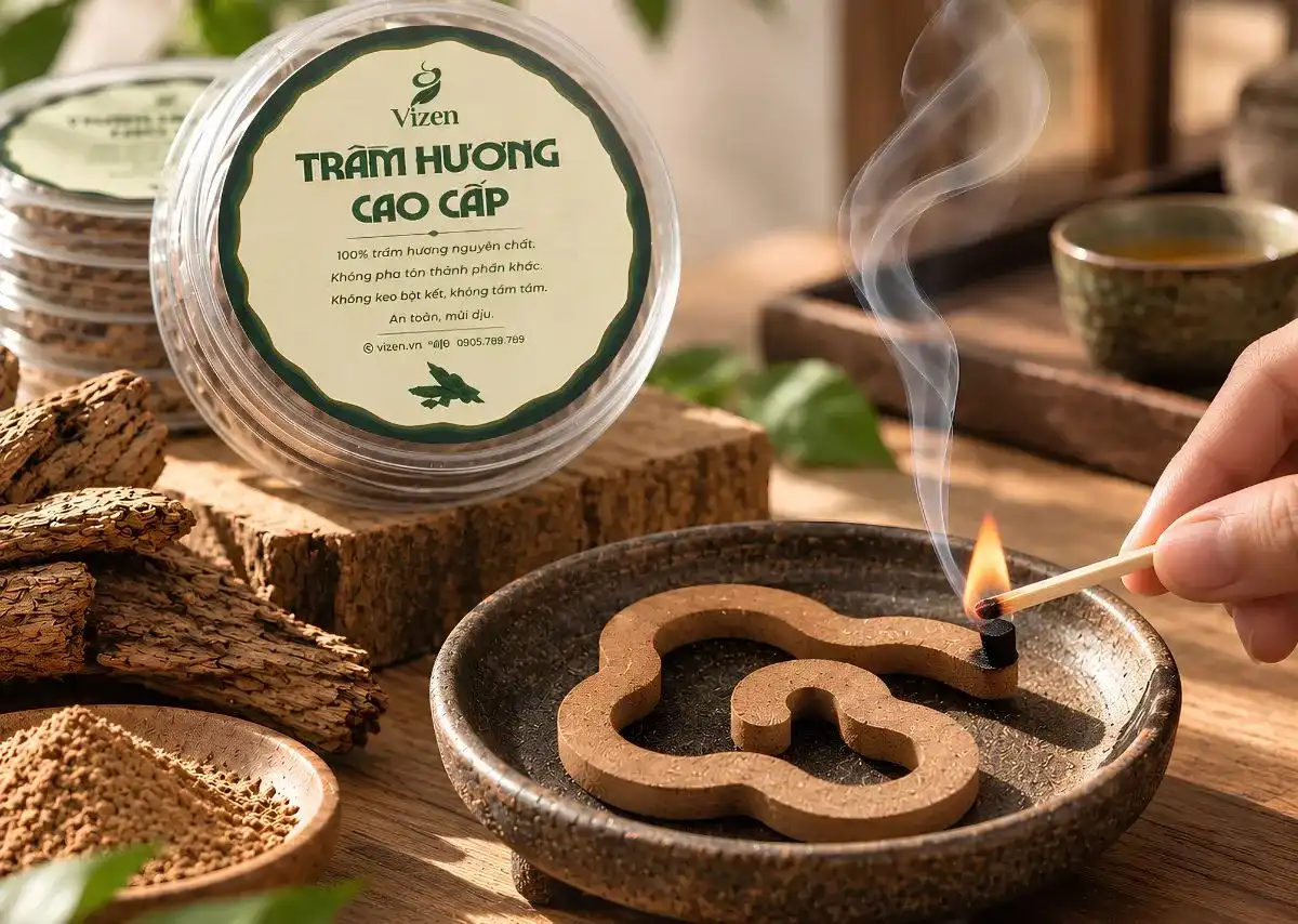 Trầm Hương V&acirc;n M&acirc;y VIZEN &ndash; Kết tinh chất liệu tự nhi&ecirc;n v&agrave; n&eacute;t đẹp thưởng trầm hiện đại.