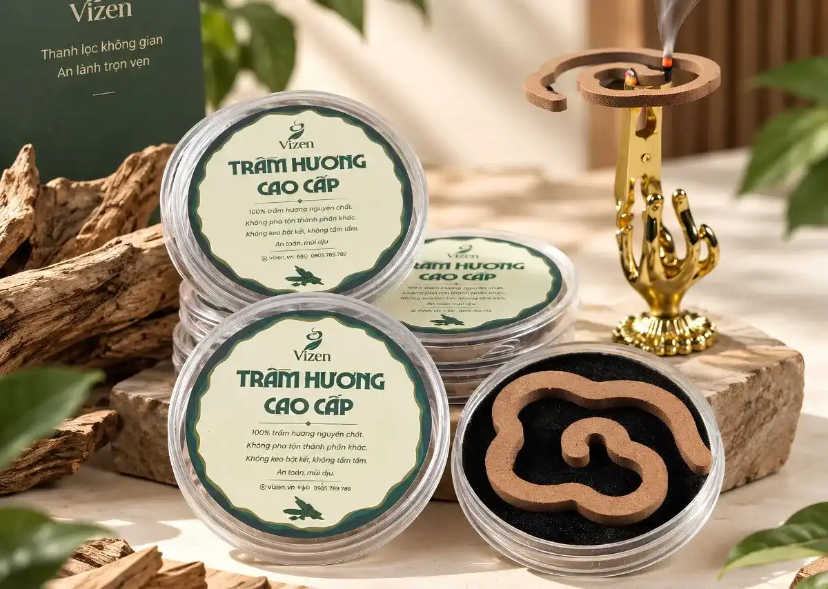 Trầm Hương V&acirc;n M&acirc;y trong bộ An Gia Tịnh Thất &ndash; Bước Khơi th&ocirc;ng với hương trầm ấm &aacute;p.