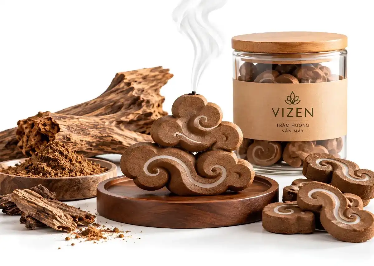 Bộ x&ocirc;ng nh&agrave; VIZEN &ndash; Khơi th&ocirc;ng c&ugrave;ng Trầm Hương V&acirc;n M&acirc;y.