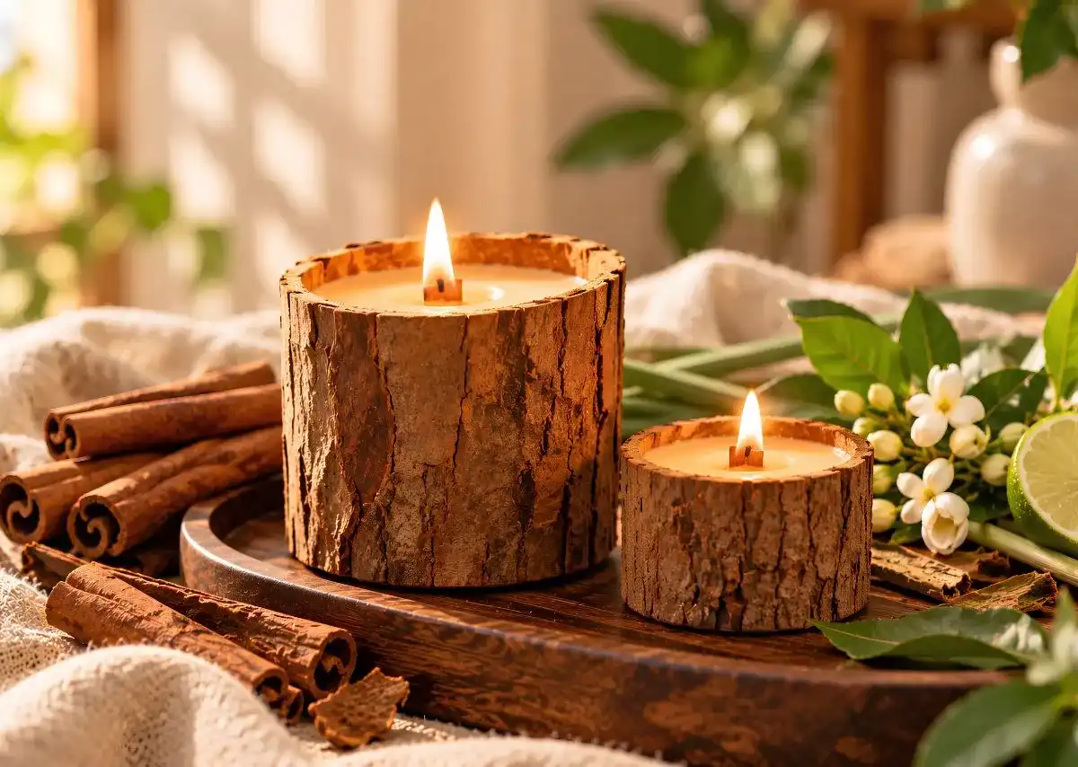 Nến Vỏ Th&acirc;n Quế &ndash; Tầng hương Tụ kh&iacute;, giữ ấm của bộ x&ocirc;ng nh&agrave; VIZEN.