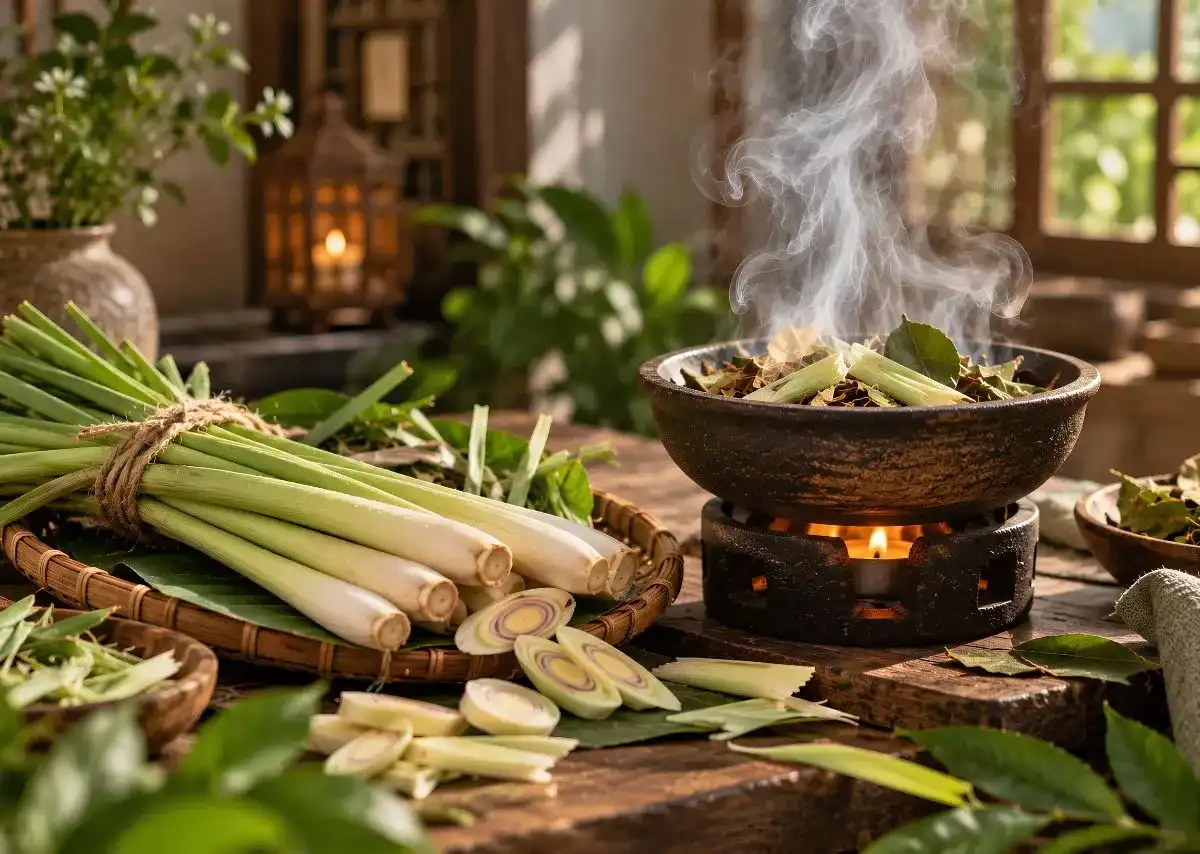 Sả &ndash; thảo mộc x&ocirc;ng nh&agrave; tự nhi&ecirc;n mang hương tươi, nhẹ v&agrave; tho&aacute;ng.