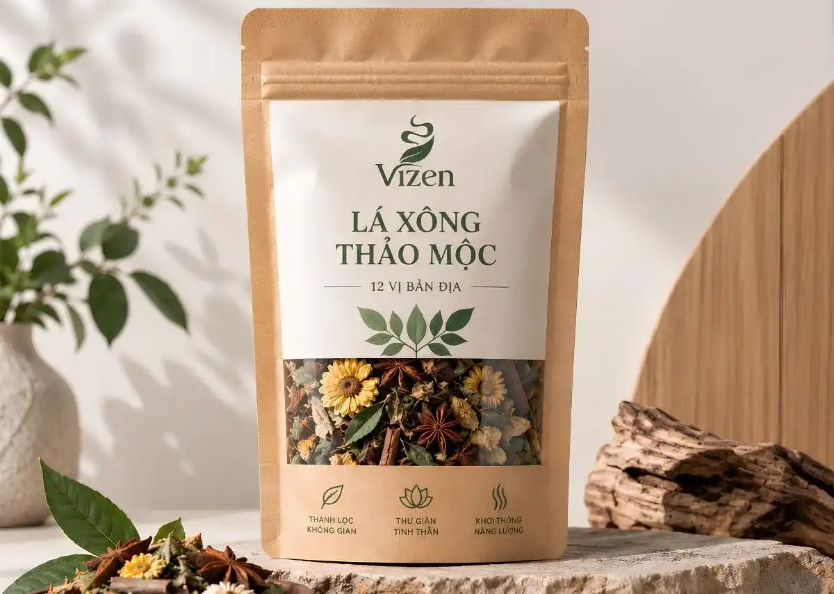 Thảo mộc mở đầu bước Thanh lọc trong bộ x&ocirc;ng nh&agrave; VIZEN, tạo nền cho 3 tầng hương.