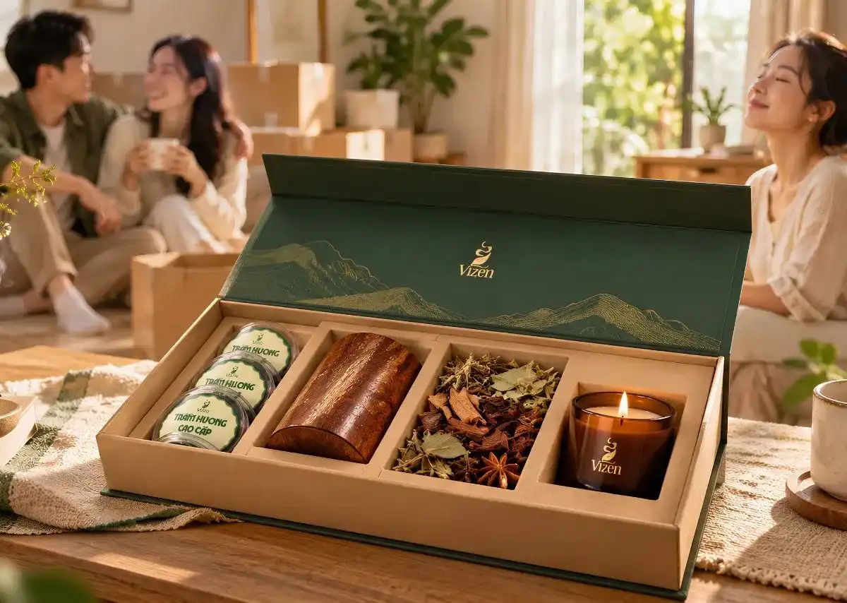 Bộ x&ocirc;ng nh&agrave; VIZEN ph&ugrave; hợp với người y&ecirc;u th&iacute;ch thảo mộc v&agrave; hương thơm tự nhi&ecirc;n.