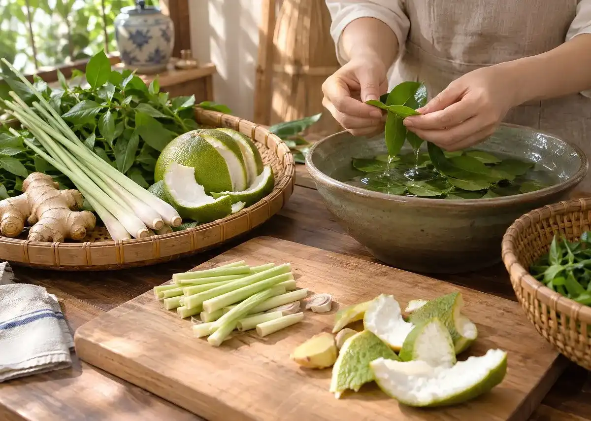 Hương sả mang sắc th&aacute;i tươi nhẹ khi d&ugrave;ng l&agrave;m thảo mộc x&ocirc;ng nh&agrave;.