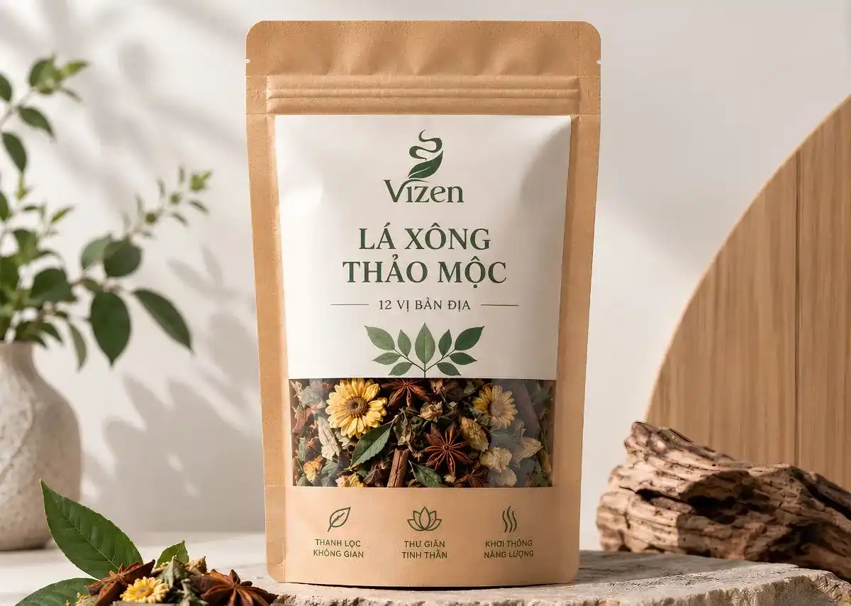 Thảo mộc x&ocirc;ng nh&agrave; mở đầu bước Thanh lọc trong liệu tr&igrave;nh 3 bước của VIZEN.