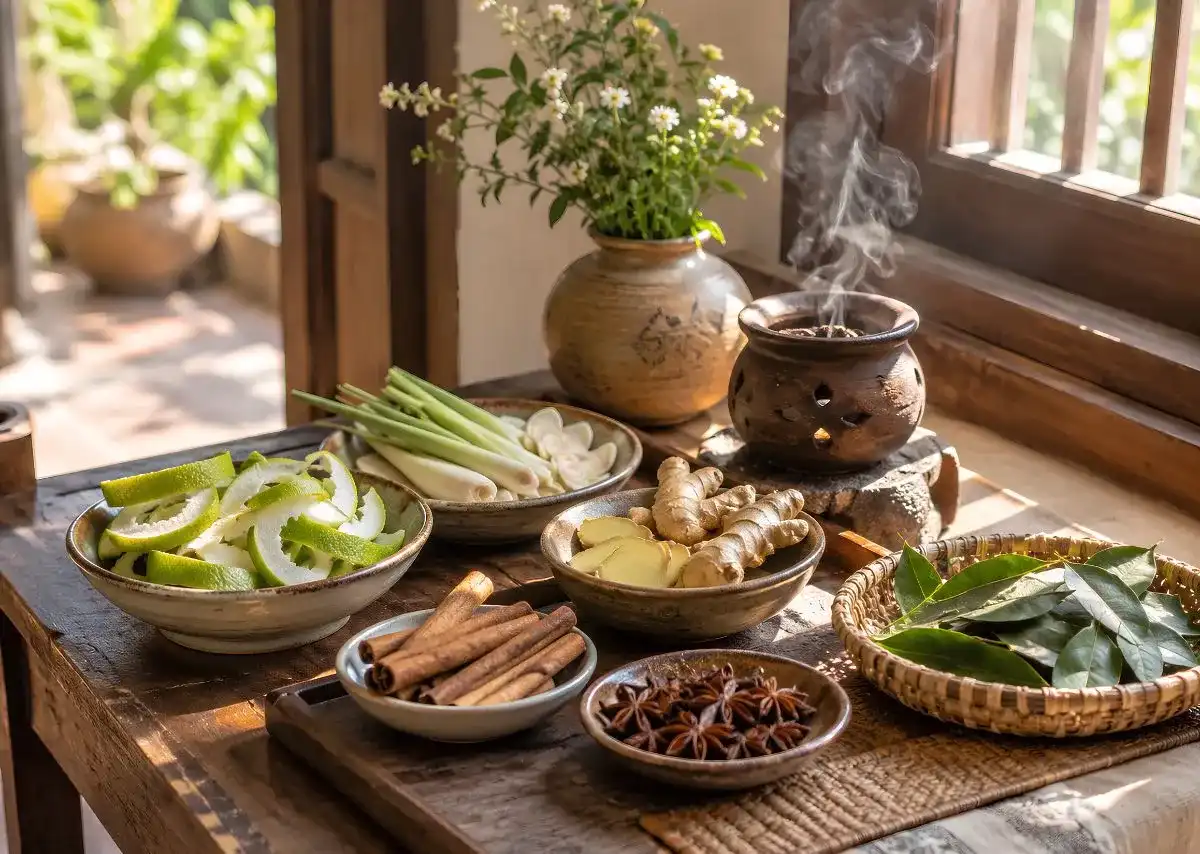 Thảo mộc x&ocirc;ng nh&agrave; mang đến trải nghiệm tạo hương nhẹ nh&agrave;ng.
