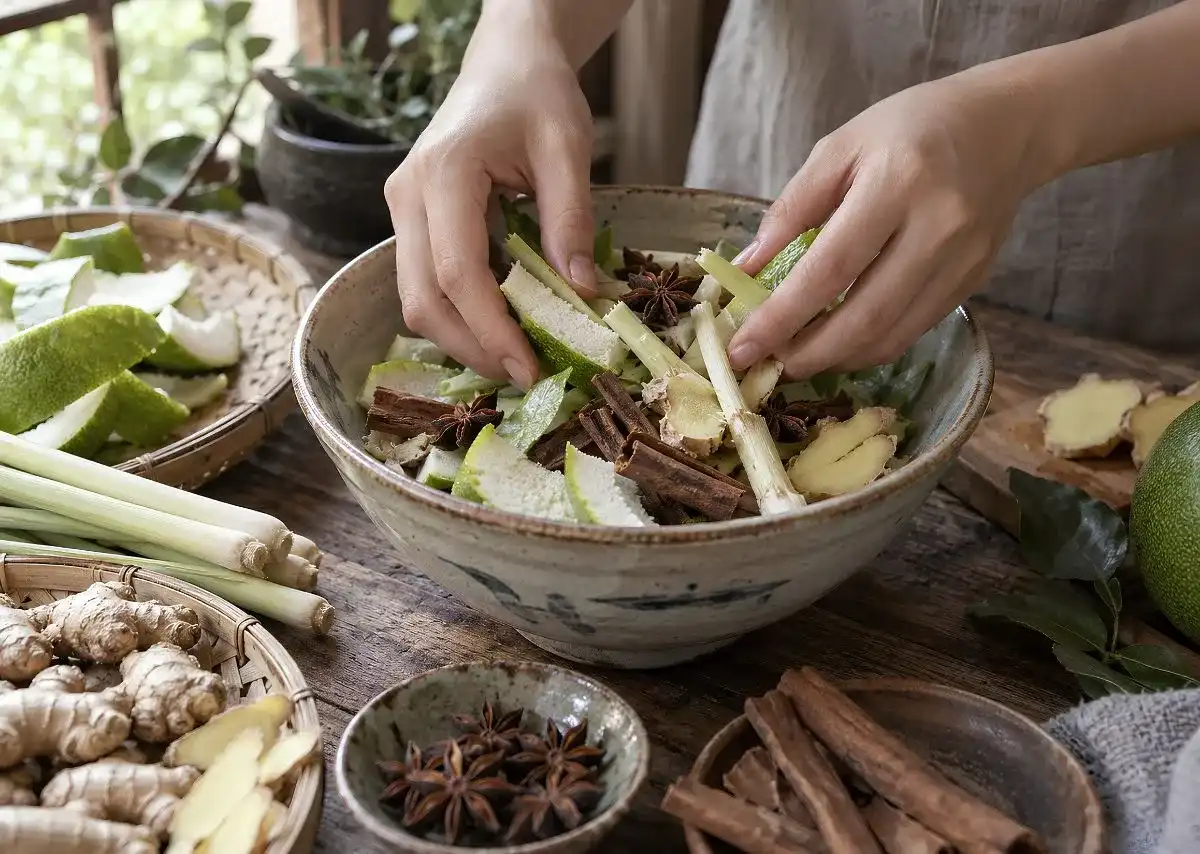 Thảo mộc x&ocirc;ng nh&agrave; gi&uacute;p kh&ocirc;ng gian th&ecirc;m gần gũi v&agrave; thư th&aacute;i.