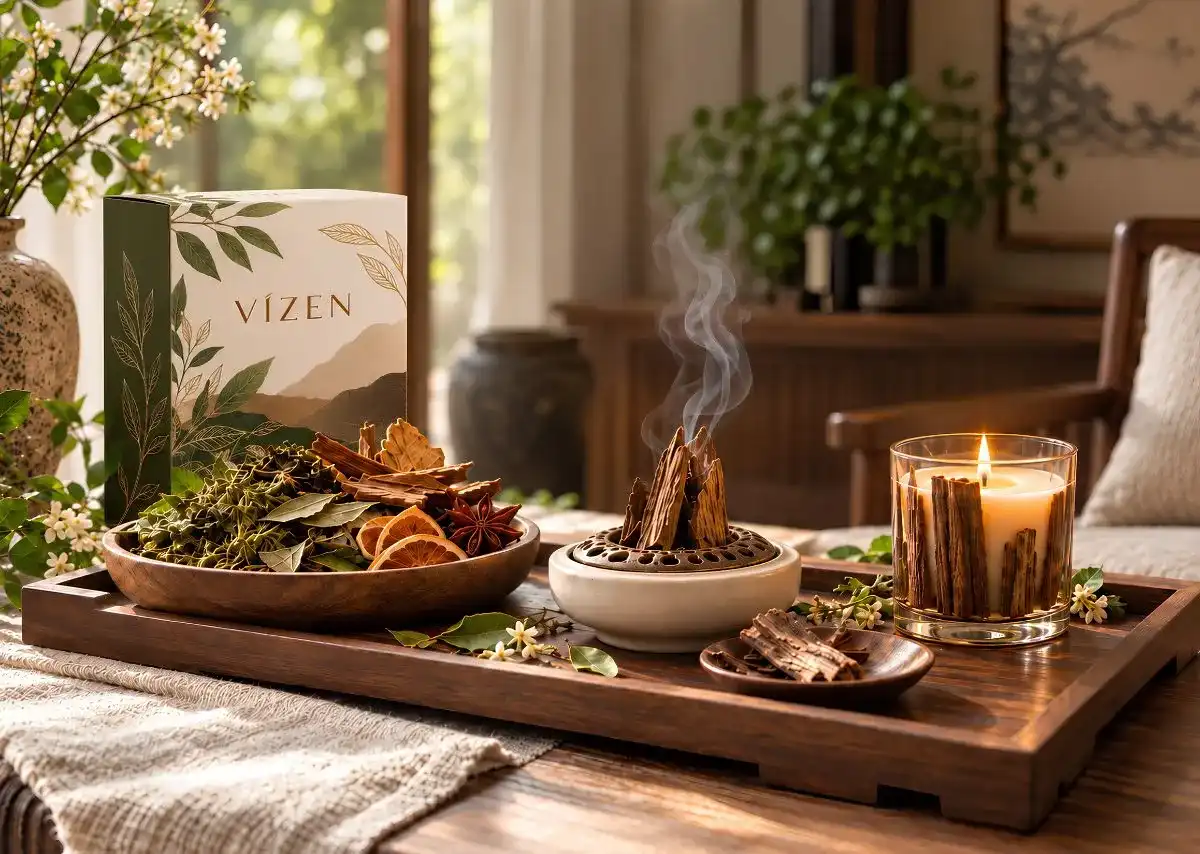 Ba sản phẩm VIZEN tương ứng với ba bước Thanh lọc &ndash; Khơi th&ocirc;ng &ndash; Tụ hương