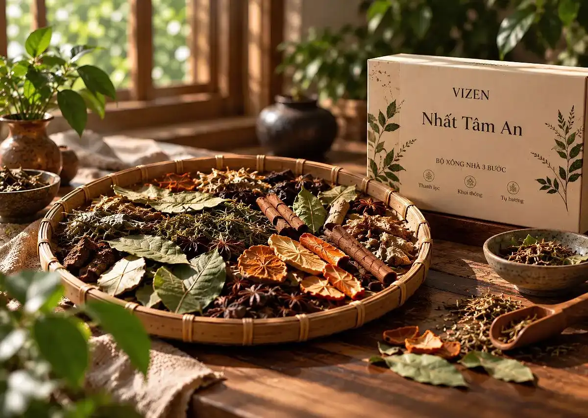 Bộ VIZEN Nhất T&acirc;m An với 3 bước Thanh lọc &ndash; Khơi th&ocirc;ng &ndash; Tụ hương